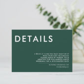 Minimale Einladung zur Hochzeit (Stehend Vorderseite)