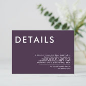 Minimale Einladung zur Hochzeit (Stehend Vorderseite)