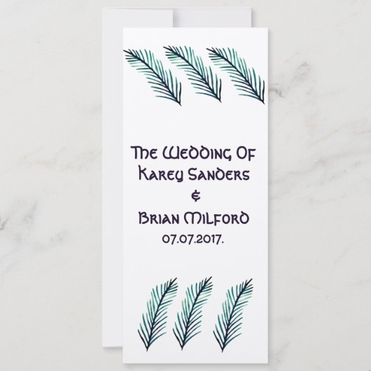 Minimale Einladung zur Hochzeit (Vorderseite)