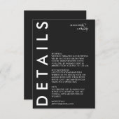 Minimale Einladung zur Hochzeit (Vorne/Hinten)