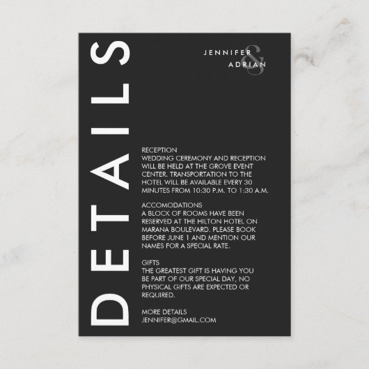 Minimale Einladung zur Hochzeit (Vorderseite)