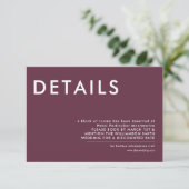 Minimale Einladung zur Hochzeit (Stehend Vorderseite)