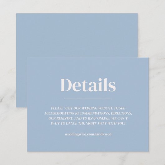 Minimale Einladung zur Hochzeit (Vorne/Hinten)