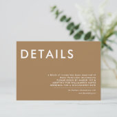 Minimale Einladung zur Hochzeit (Stehend Vorderseite)
