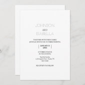 Minimale Einladungskarte Einladung (Vorne/Hinten)