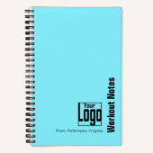 Minimale Electric-Blue Schwarze Logo-Motto-Wellnes Notizblock (Vorderseite)