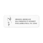 Minimale Elegance-Rücksendeadresse (Vorne)