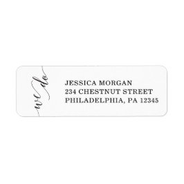 Minimale Elegance-Rücksendeadresse