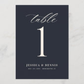 Minimale Elegant Calligraphy Script-Tischnummer (Vorderseite)