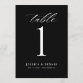 Minimale Elegant Calligraphy Script-Tischnummer (Vorderseite)