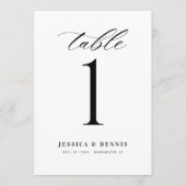 Minimale Elegant Calligraphy Script-Tischnummer (Vorderseite)