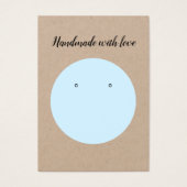 Minimale Elegant Kraft Light Blue Earring Card (Vorderseite)