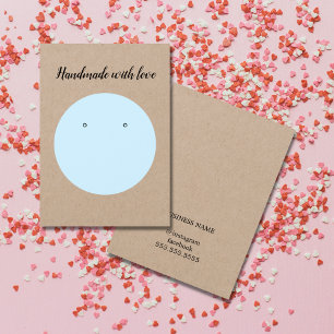 Minimale Elegant Kraft Light Blue Earring Card