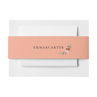 Minimale Elegant-Script-Hochzeit Einladungsbanderole