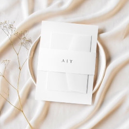 Minimale Elegant Simple Chic Monogram Wedding Einladungsbanderole