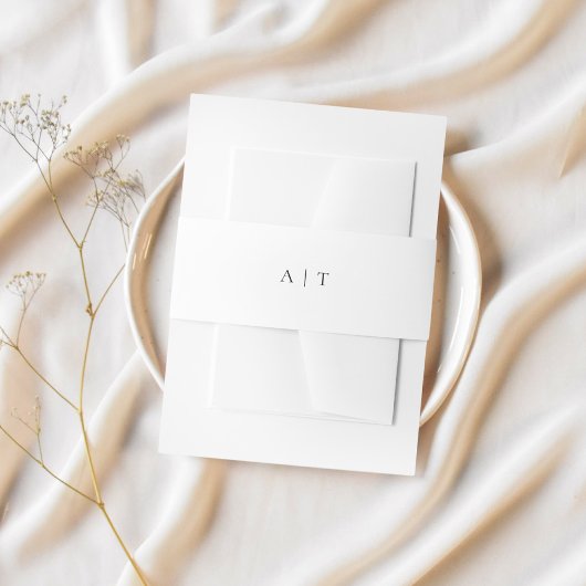 Minimale Elegant Simple Chic Monogram Wedding Einladungsbanderole