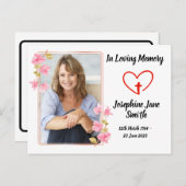 Minimale Elegante Beileid Blumenzwiebelkarte Gebet Postkarte (Vorne/Hinten)