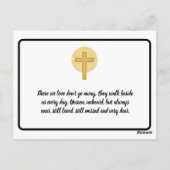 Minimale Elegante Beileid Blumenzwiebelkarte Gebet Postkarte (Rückseite)