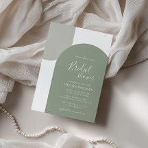 Minimale elegante Boho-Bogen-Brautparty in Salbeig