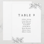 Minimale elegante Cherry Blossom Sitzkarte (Vorne/Hinten)