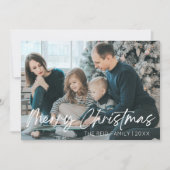 Minimale Elegante Custom Family Foto Weihnachten (Vorderseite)