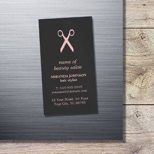 Minimale elegante dunkelgraue erblassen - rosa magnetische visitenkarte