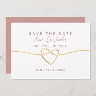 Minimale Elegante Dusty Rose Hochzeit Save The Date
