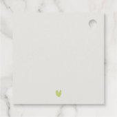 Minimale Elegante farbenfrohe Rainbow-Hochzeit Geschenkanhänger (Rückseite)