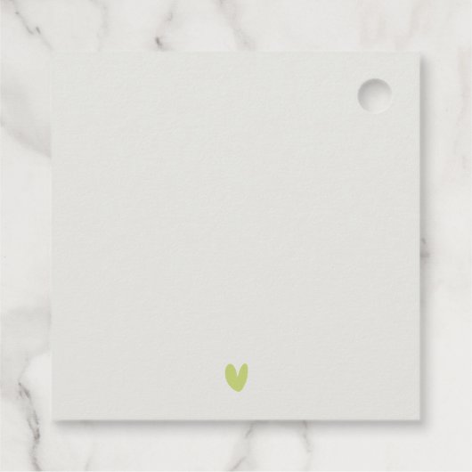 Minimale Elegante farbenfrohe Rainbow-Hochzeit Geschenkanhänger (Rückseite)