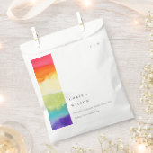 Minimale Elegante farbenfrohe Rainbow-Hochzeit Geschenktütchen (Ausgeschnitten)