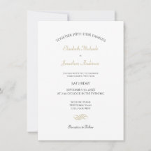 Minimale elegante Hochzeit