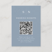 Minimale elegante Hochzeit mit scannbarem QR-Code  Begleitkarte (Vorderseite)