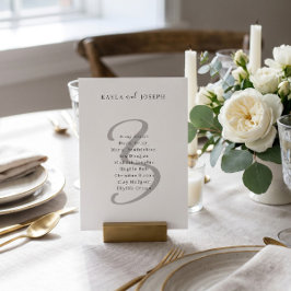Minimale elegante Hochzeitstisch-Nummer 3 fett Einladung