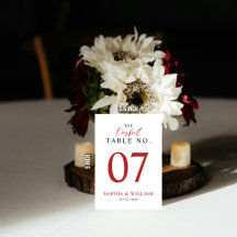 Minimale elegante Hochzeitstisch-Nummer