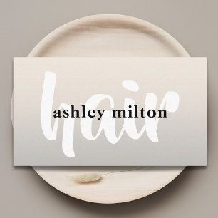 Minimale Elegante Imitat Silver Hair Stylist Visitenkarte