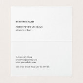 Minimale Elegante Imitate Goldlinie geklappte Busi Visitenkarten (Innenseite Aufgefaltet)