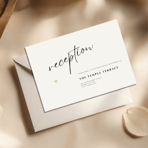 Minimale elegante Kalligrafie-Typo-Hochzeit  Begleitkarte