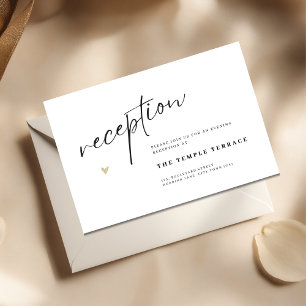 Minimale elegante Kalligrafie-Typo-Hochzeit  Begleitkarte