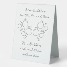 Minimale elegante luftige Bubble-Send-Off-Tafel