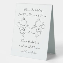 Minimale elegante luftige Bubble-Send-Off-Tafel Tischaufsteller