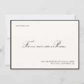 Minimale elegante Luxus-Script-Hochzeit Save The Date (Vorderseite)