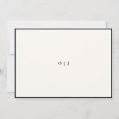 Minimale elegante Luxus-Script-Hochzeit Save The Date (Rückseite)