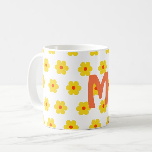 minimale elegante moderne Disy-Monogramm Kaffeetasse (Vorderseite Links)