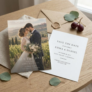 Minimale elegante moderne Foto-Hochzeitsspeicherka Save The Date