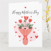 Minimale elegante Muttertagskarte Karte (Gelbe Blume)