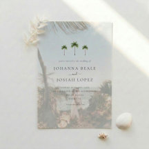 Minimale elegante Palmwedding