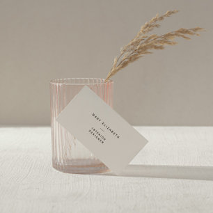 Minimale elegante QR-Code-Creme-Geschäftskarte Visitenkarte