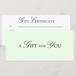 Minimale elegante QR-Code-Grün-Geschenkgutschein