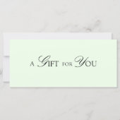 Minimale elegante QR-Code-Grün-Geschenkgutschein (Vorderseite)