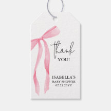 Minimale elegante rosa Schleife Baby Shower